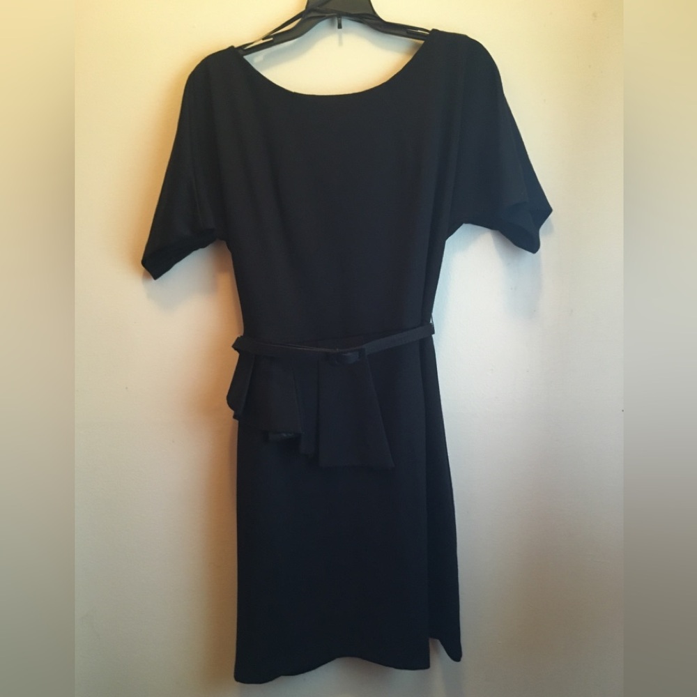 Elegant Black Dress with Belt